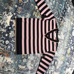 V neck stripe sweater